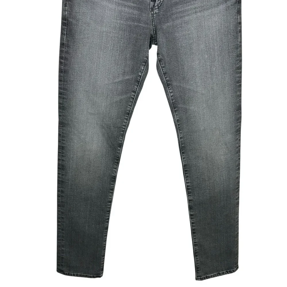 AG Adriano Goldschmied Tellis Jeans Mens 32x34 Gray Modern Slim Grunge Faded NWT
